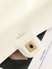 Kitlife Chanel Party Bag With Chain White Calfskin With Lizard Effect AP5280 25x9.5x5cm - 2