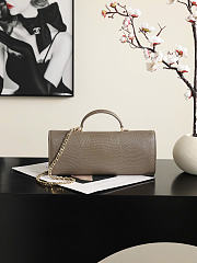 Kitlife Chanel Party Bag With Chain Gray Calfskin With Lizard Effect AP5280 25x9.5x5cm  - 6