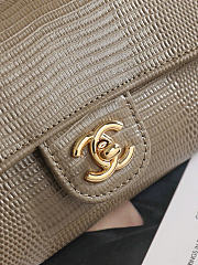 Kitlife Chanel Party Bag With Chain Gray Calfskin With Lizard Effect AP5280 25x9.5x5cm  - 4