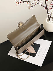 Kitlife Chanel Party Bag With Chain Gray Calfskin With Lizard Effect AP5280 25x9.5x5cm  - 3