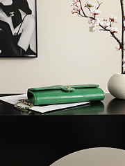 Kitlife Chanel Party Bag With Chain Green Calfskin With Lizard Effect AP5280 25x9.5x5cm  - 6