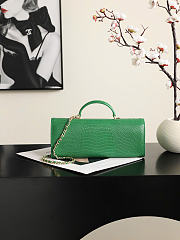 Kitlife Chanel Party Bag With Chain Green Calfskin With Lizard Effect AP5280 25x9.5x5cm  - 5