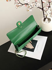 Kitlife Chanel Party Bag With Chain Green Calfskin With Lizard Effect AP5280 25x9.5x5cm  - 4