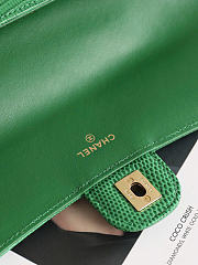 Kitlife Chanel Party Bag With Chain Green Calfskin With Lizard Effect AP5280 25x9.5x5cm  - 3