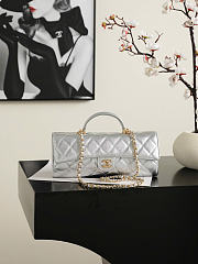 Kitlife Chanel Party Bag With Chain Silver AP5280 25x9.5x5cm - 1