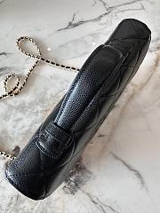 Kitlife Chanel Flap Top-Handle Bag Black Grained Leather AP6644 24x16x5cm - 6