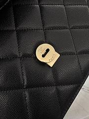 Kitlife Chanel Flap Top-Handle Bag Black Grained Leather AP6644 24x16x5cm - 5
