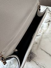 Kitlife Chanel Flap Top-Handle Bag White Grained Leather AP6644 24x16x5cm  - 5