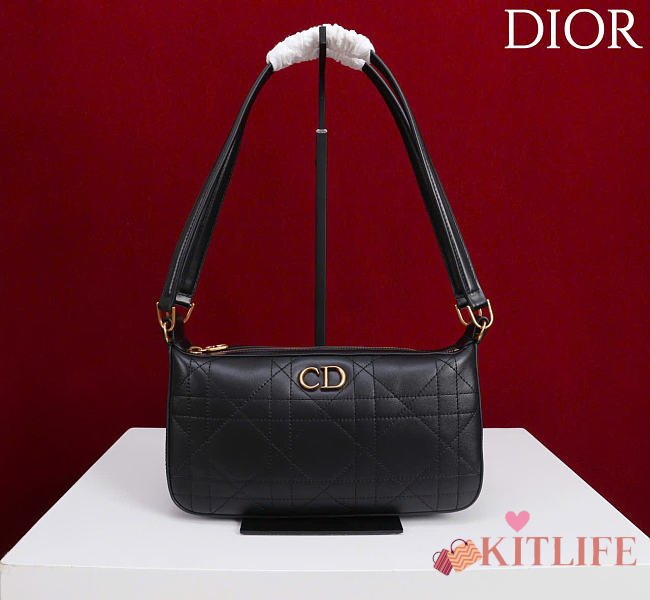 Kitlife Dior Ogun Bag Black Smooth Leather 8001 26×14.5×17cm - 1