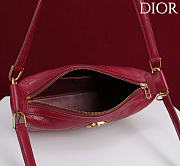 Kitlife Dior Ogun Bag Burgundy Smooth Leather 8001 26×14.5×17cm - 3