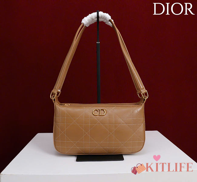 Kitlife Dior Ogun Bag Brown Smooth Leather 8001 26×14.5×17cm - 1