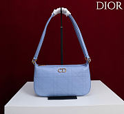 Kitlife Dior Ogun Bag Blue Smooth Leather 8001 26×14.5×17cm - 1