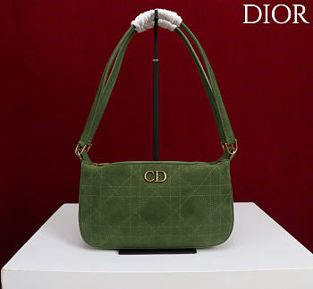 Kitlife Dior Ogun Bag Green Suede Leather 8001 26×14.5×17cm