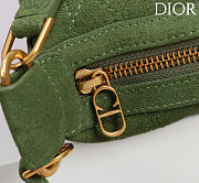 Kitlife Dior Ogun Bag Green Suede Leather 8001 26×14.5×17cm - 3