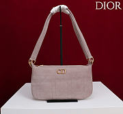 Kitlife Dior Ogun Bag Light Pink Suede Leather 8001 26×14.5×17cm - 1