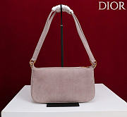 Kitlife Dior Ogun Bag Light Pink Suede Leather 8001 26×14.5×17cm - 6