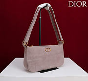 Kitlife Dior Ogun Bag Light Pink Suede Leather 8001 26×14.5×17cm - 4