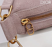 Kitlife Dior Ogun Bag Light Pink Suede Leather 8001 26×14.5×17cm - 3