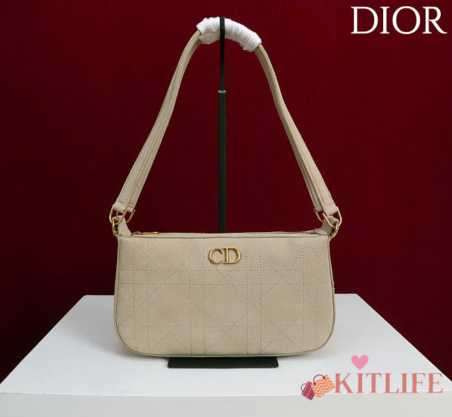 Kitlife Dior Ogun Bag Cream Leather 8001 26×14.5×17cm  - 1