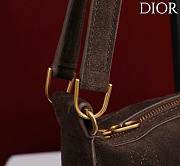 Kitlife Dior Ogun Bag Dark Brown Suede Leather 8001 26×14.5×17cm  - 5
