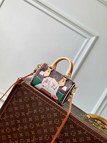 Kitlife Lousi Vuitton Nano Speedy Bag Brown Monogram Room Service M2A895 16x10x7.5cm
