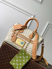 Kitlife Louis Vuitton Speedy P9 Bandoulière 25 Reversible Bag Green & White M2A408 32x22.5x18cm  - 2