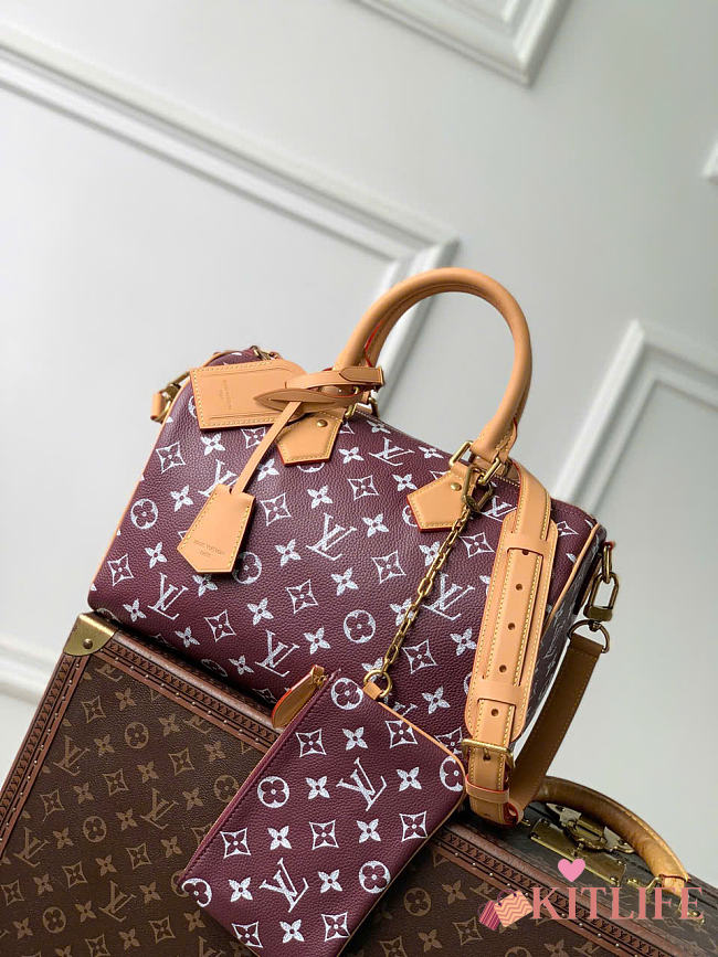 Kitlife Louis Vuitton Speedy P9 Bandoulière 25 Reversible Bag Dark Brown & Brown M2A455 32x22.5x18cm  - 1