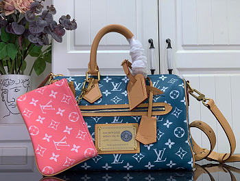 Kitlife Louis Vuitton Speedy P9 Bandoulière 25 Reversible Bag Pink & Blue M2A579 32x22.5x18cm 