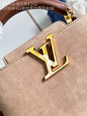 Kitlife Louis Vuitton Capucines Mini Bag Beige Calfskin Suede Leather M29612 21x13.6x8cm - 3