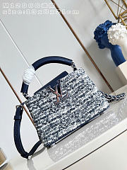Kitlife Louis Vuitton Capucines Mini Bag Dark Blue & White M12960 21x13.6x8cm - 1
