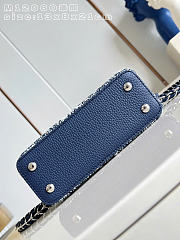 Kitlife Louis Vuitton Capucines Mini Bag Dark Blue & White M12960 21x13.6x8cm - 5