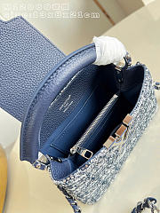 Kitlife Louis Vuitton Capucines Mini Bag Dark Blue & White M12960 21x13.6x8cm - 4