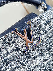 Kitlife Louis Vuitton Capucines Mini Bag Dark Blue & White M12960 21x13.6x8cm - 2