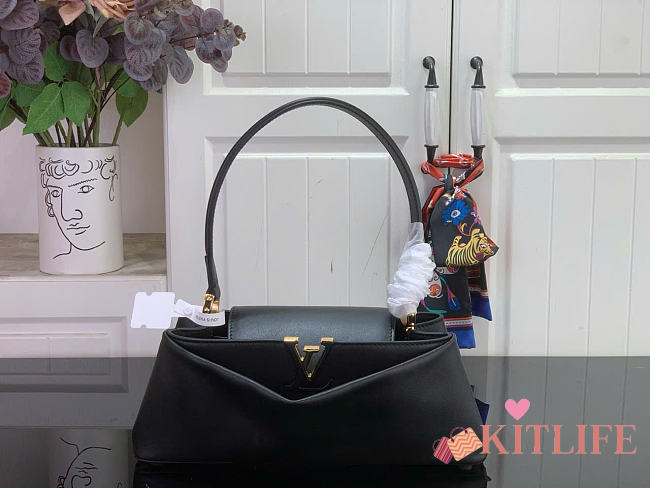 Kitlife Louis Vuitton Capucines Edito Bag Black 33x12x8.5cm - 1