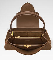 Kitlife Louis Vuitton Capucines Edito Bag Brown Suede 33x12x8.5cm  - 4