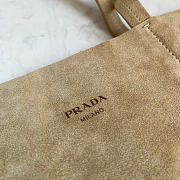 Kitlife Prada Large Suede And Crochet Tote Bag Beige 1BG658 35x38x5cm - 2