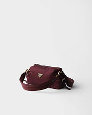 Kitlife Prada Explore Small Re-Nylon And Leather Shoulder Bag Burgundy 1BH232 25x12.5x9.5cm - 2