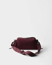 Kitlife Prada Explore Small Re-Nylon And Leather Shoulder Bag Burgundy 1BH232 25x12.5x9.5cm - 3