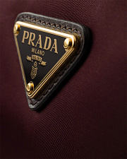 Kitlife Prada Explore Small Re-Nylon And Leather Shoulder Bag Burgundy 1BH232 25x12.5x9.5cm - 5
