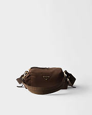 Kitlife Prada Explore Small Re-Nylon And Leather Shoulder Bag Dark Brown 1BH232 25x12.5x9.5cm  - 1