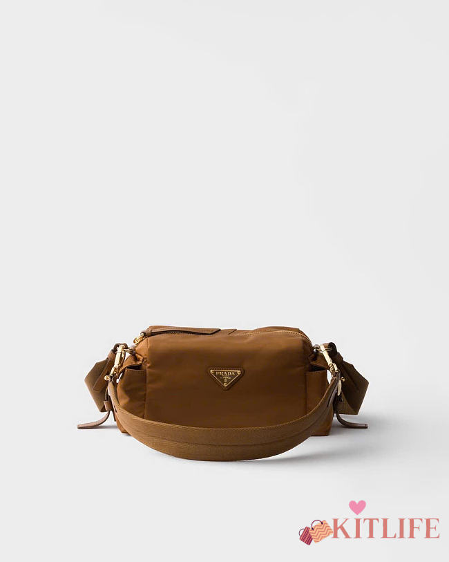 Kitlife Prada Explore Small Re-Nylon And Leather Shoulder Bag Brown 1BH232 25x12.5x9.5cm  - 1
