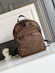 Kitlife Prada Re-Nylon and Saffiano Leather Backpack Brown 2VZ048 31x43.5x20cm - 1