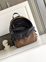 Kitlife Prada Re-Nylon and Saffiano Leather Backpack Brown 2VZ048 31x43.5x20cm - 2