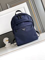 Kitlife Prada Re-Nylon and Saffiano Leather Backpack Dark Blue 2VZ048 31x43.5x20cm  - 1