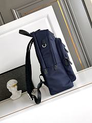 Kitlife Prada Re-Nylon and Saffiano Leather Backpack Dark Blue 2VZ048 31x43.5x20cm  - 4