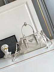 Kitlife Prada Karin Small Leather Bag White 1BA499 24x14x9cm - 1