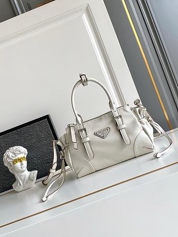 Kitlife Prada Karin Small Leather Bag White 1BA499 24x14x9cm