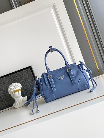 Kitlife Prada Karin Small Leather Bag Blue 1BA499 24x14x9cm