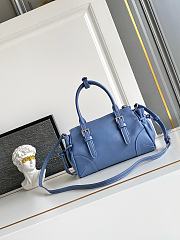 Kitlife Prada Karin Small Leather Bag Blue 1BA499 24x14x9cm - 2