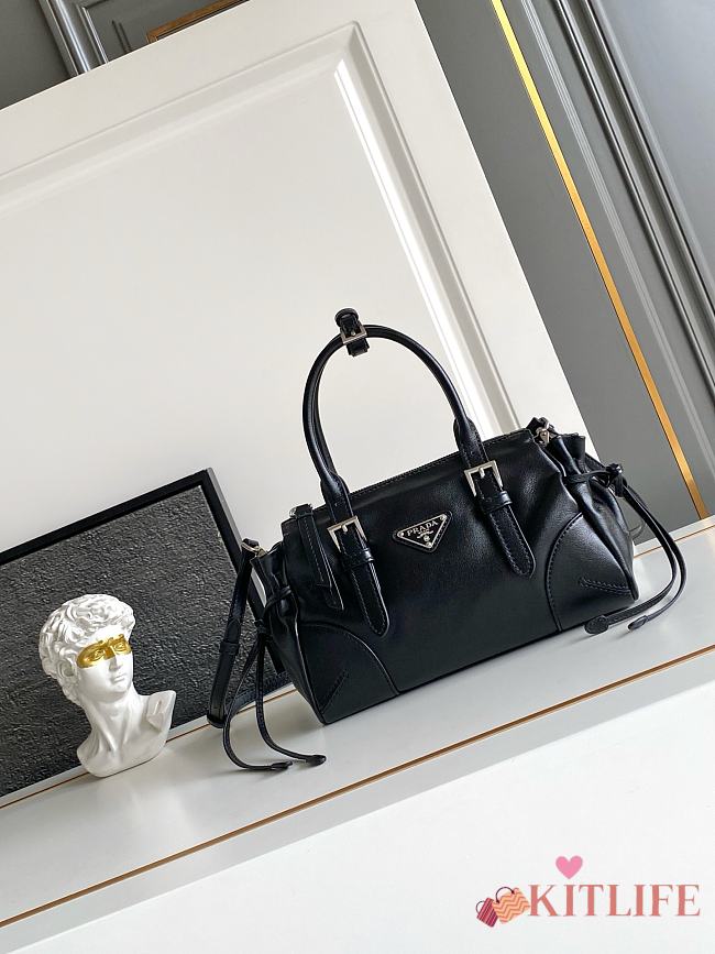 Kitlife Prada Karin Small Leather Bag Black 1BA499 24x14x9cm  - 1